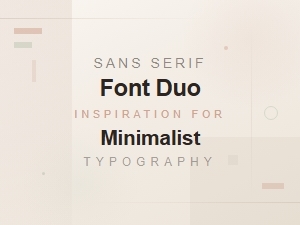 Sans Serif Font Duo Inspiration for Minimalist Typography